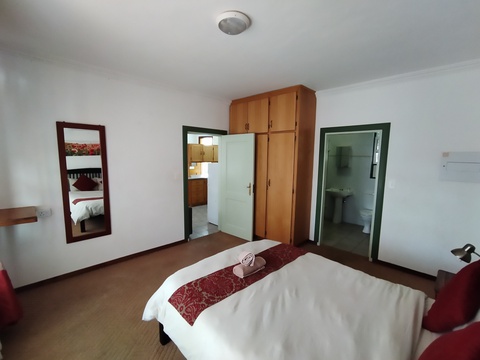 1 bedroom apartment main bedroom with double bed