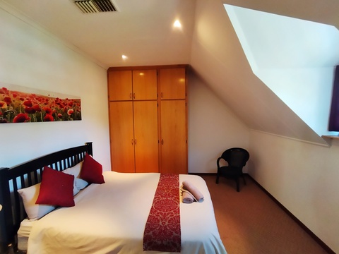 2 bedroom apartment main bedroom with double bed.